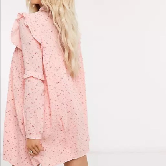 NWT Daisy Street Long Sleeve Smock Dress in Ditsy Floral, size medium - Picture 2 of 14